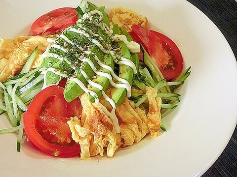 簡単でカフェ風☆　冷やし中華♪